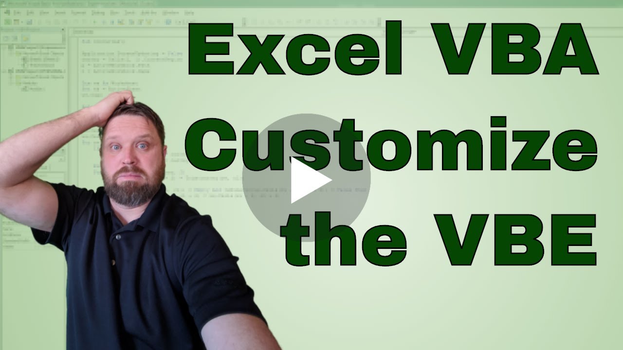 VBA Color Coding for Code, Keywords, Comments, and Errors