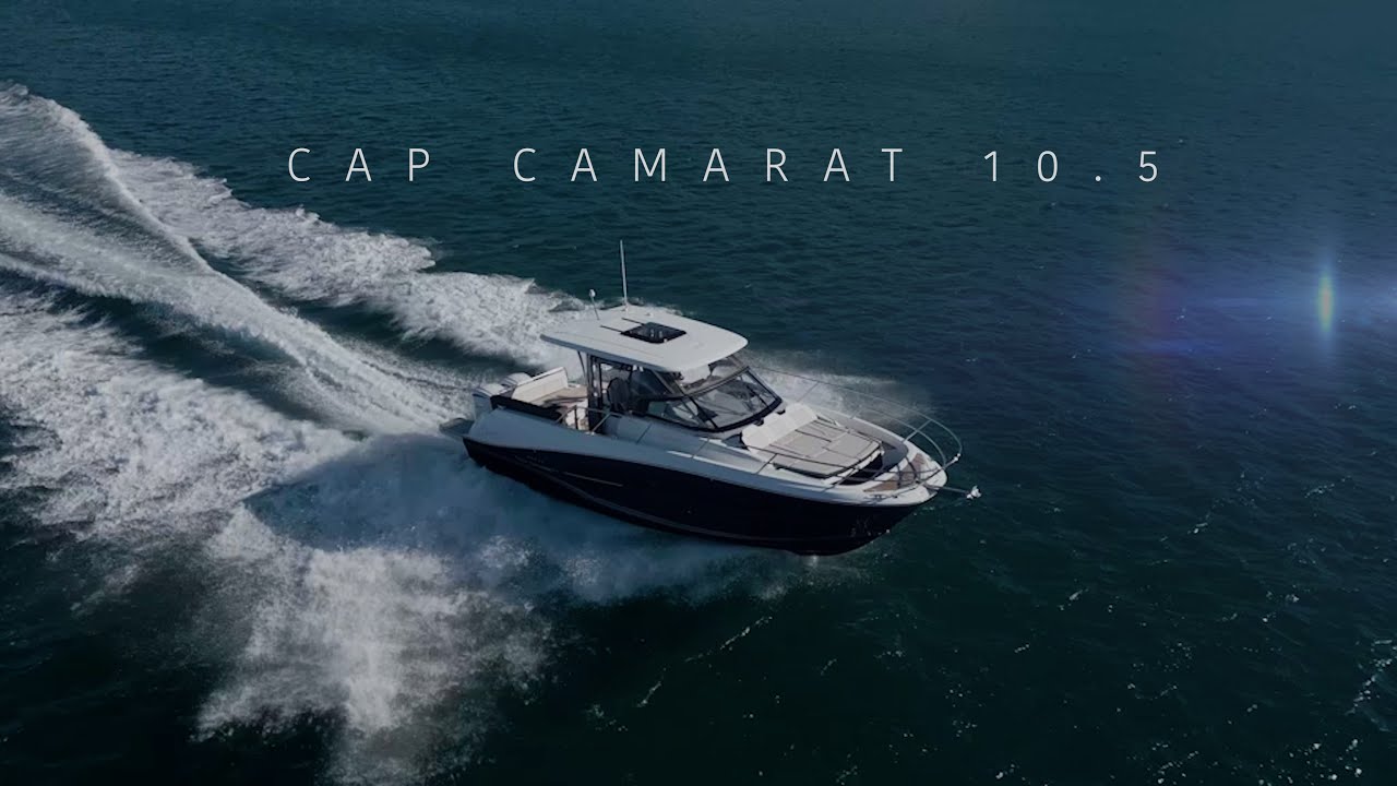 Jeanneau Cap Camarat 10.5 WA Full drone video and walk around