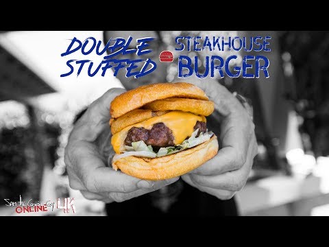 Epic Double Stuffed Steakhouse Burgers | SAM THE...