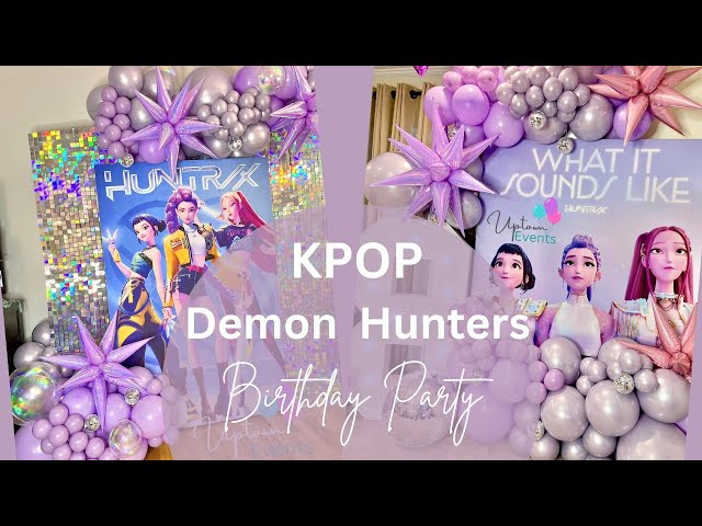 Vídeo relacionado con Kpop Decoración Cumpleaños, Banner Fiesta Cumpleaños con Adornos Temáticos, Set demon Decoración para Evento, Pancarta Birthday dibujos animados, Kit Fiesta para Celebración, para fondo de fiesta