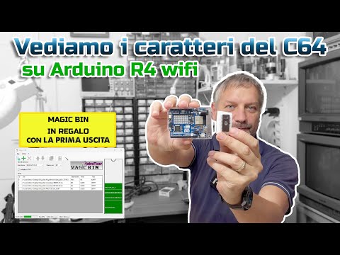 RV084: Leggo la ROM del C64 con Arduino R4 wifi. Vediamo i caratteri e il software MagicBIN