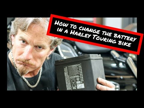 How to change the battery in a Harley Rushmore Motorcycle