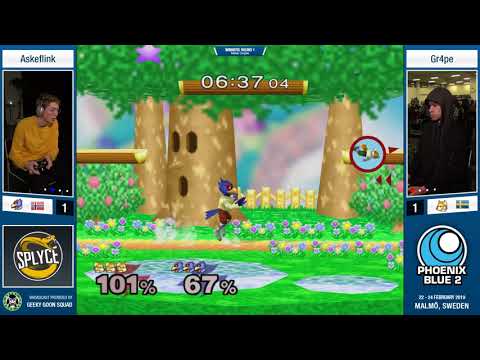 PXB2 - Askeflink (Falco) Vs. Gr4pe (Fox) - Winners Top 64 - Melee Singles