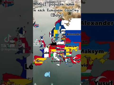 Most popular name in Europe (boy version)