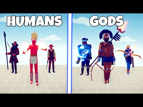 HUMANS vs GODS - TOURNAMENT - Totally Accurate Battle Simulator TABS