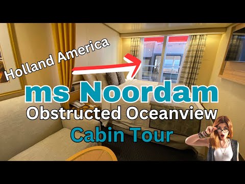 Thumbnail for Holland America Noordam Obstructed Ocean View Cabin Tour