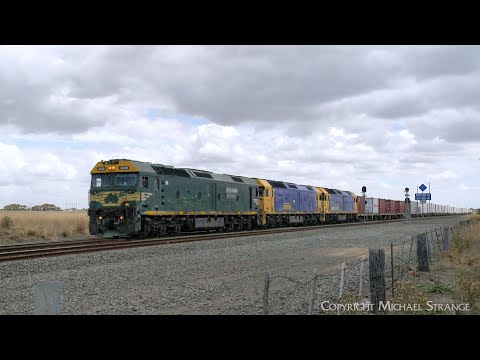 7902V Mildura Container Train With G539 G540 G525 At Gheringhap (14/2/2025) - PoathTV Railways