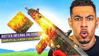 I UNLOCKED ROTTEN INFERNO CAMO in MW3.. Animated! (Weekly Challenge Camo)