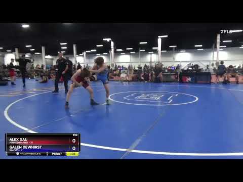 110 Lbs Round 1 (8 Team) - Alex Gau, Minnesota Red Vs Galen Dewhirst, Kansas A130