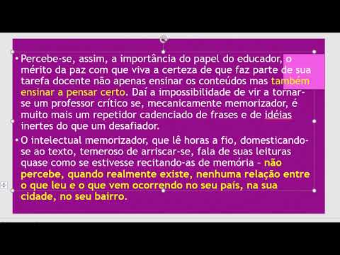 Pedagogia da Autonomia   Educar exige rigorosidade metódica   parte 1