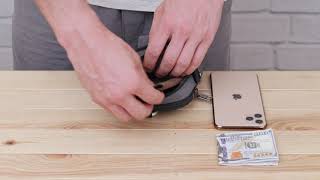 Сумка на пояс нейлон 20646 Vintage серая