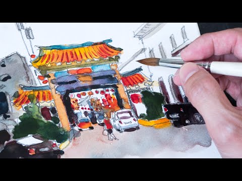 Gamboge + Crimson Lake + Primary Blue (Limited Palette)