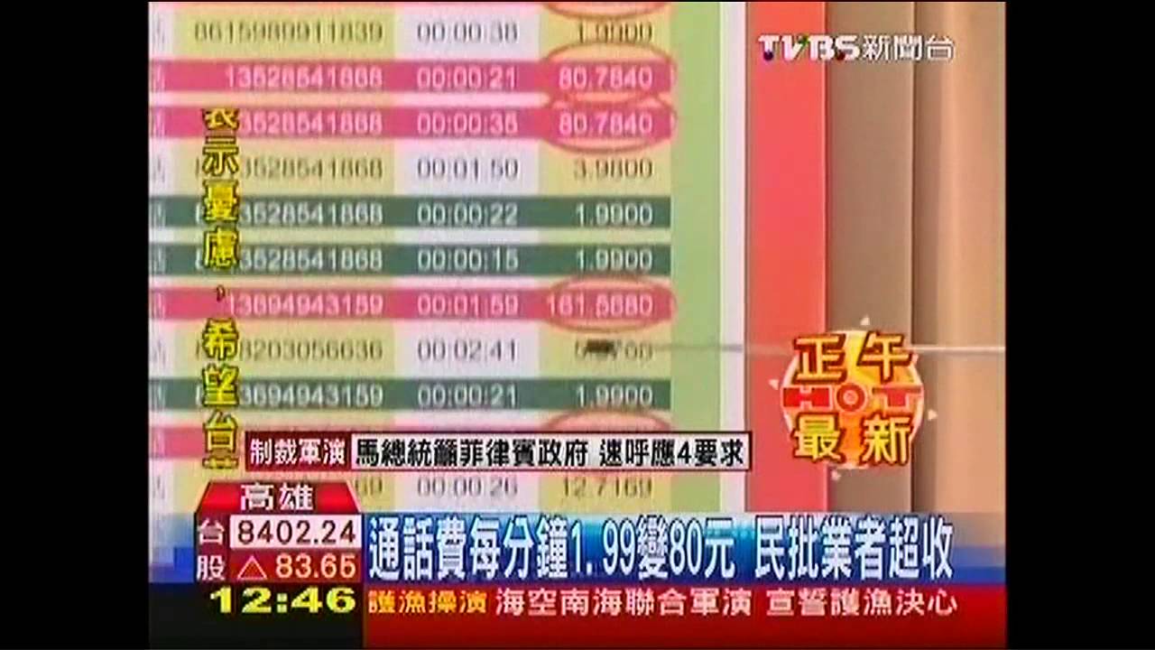 通話費每分鐘1.99變80元　民批業者超收