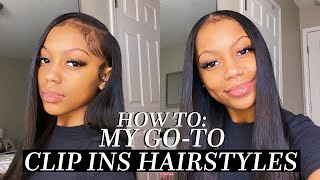 SUPER FLAT AND LIGHTWEIGHT CLIP IN EXTENSIONS! MY 2 FAVORITE HAIRSTYLES | IDNHAIR