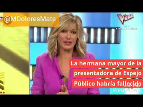 Susanna Griso recibe la noticia de la muerte de su hermana en mitad de 'Espejo Público'