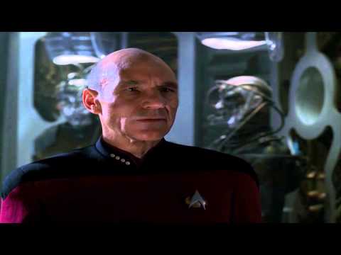"Resistance is Futile!" Borg & Picard in Star Trek TNG "Best of Both Worlds"