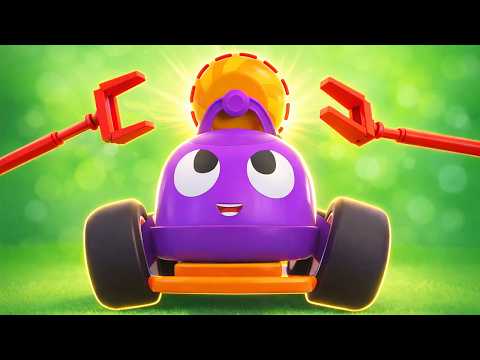 New adventures for the little racing cars! The cars are repairing a bridge on the racing track.