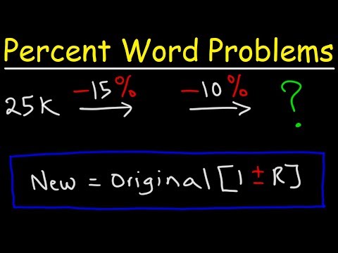 Percent Word Problems - Sales Tax, Discount, & Finding The Original Price Video