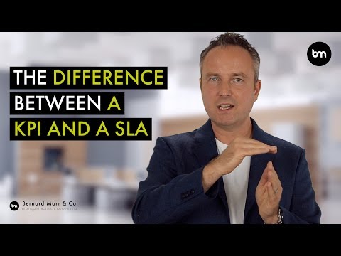What is the difference between a SLA and a KPI?
