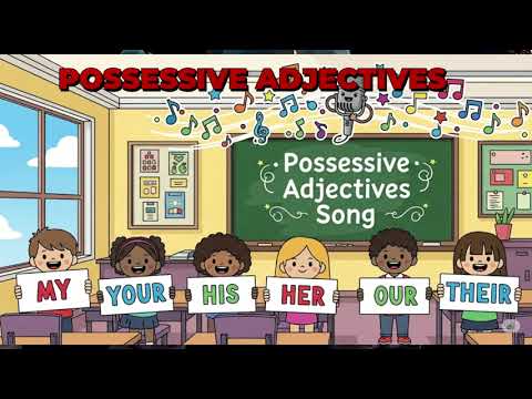Possessive Adjectives Song 🎵 | Aprende Inglés Fácil y Divertido (Video Karaoke Creado con IA)