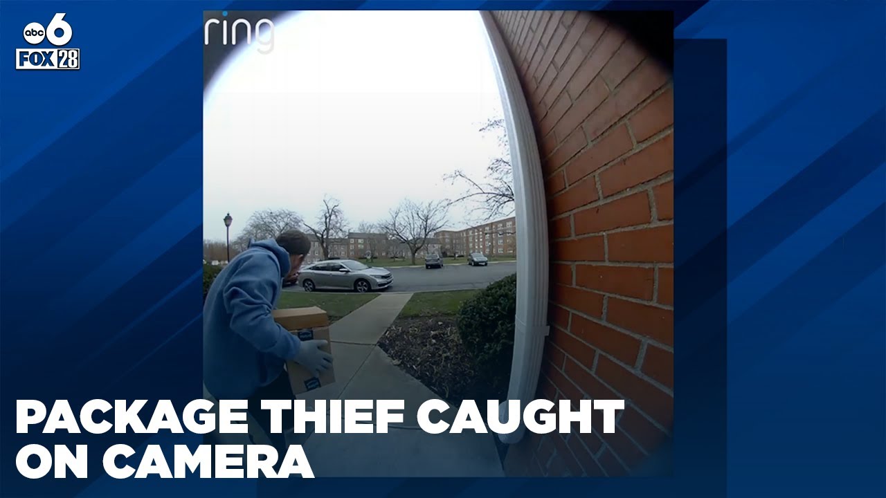 Porch package thief caught stealing packages on camera