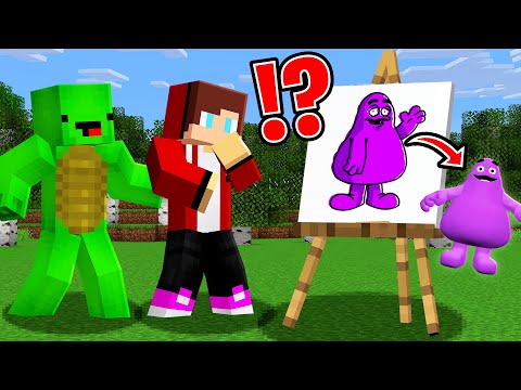 JJ Speedrunner VS Mikey Hunter But WHATEVER You DRAW, You GET in Minecraft Maizen