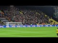 Stoke City fans celebrate Ryan Mmaee goal at Watford 29.12.2023
