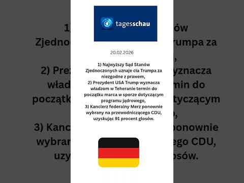 Niemiecki dziennik telewizyjny @tagesschau 20 lutego