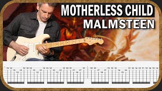 YNGWIE MALMSTEEN - Motherless Child solo - Cover, tutoriel,  tabs.