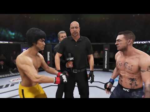 Bruce Lee vs. Cub Swanson (EA Sports UFC 3) - CPU vs. CPU - Crazy UFC 👊🤪