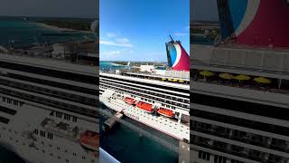 Carnival Celebration Blows Horn At Sail Away #carnivalfreedom #grandturk