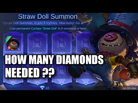 HOW MANY DIAMONDS ARE NEEDED TO GET CYCLOPS STRAW DOLL SKIN? | MOBILE LEGENDS STRAW DOLL