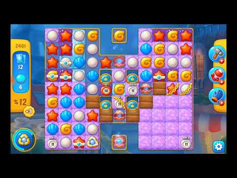 Fishdom hard level 2461 without boosters in 1st attempt!!!!!!!!!
