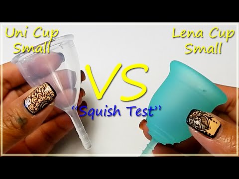 Uni Cup vs Lena SMALL "Squish Test" - Menstrual Cups