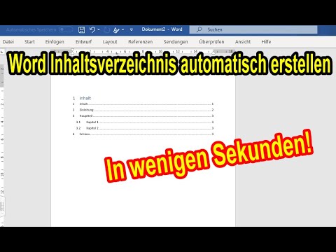 Word Inhaltsverzeichnis erstellen schnell & einfach  Inhaltsverzeichnis automatisch mit Nummerierung