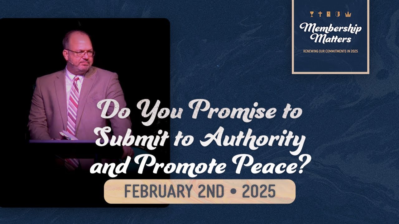 Do You Promise to Submit to Authority and Promote Peace?