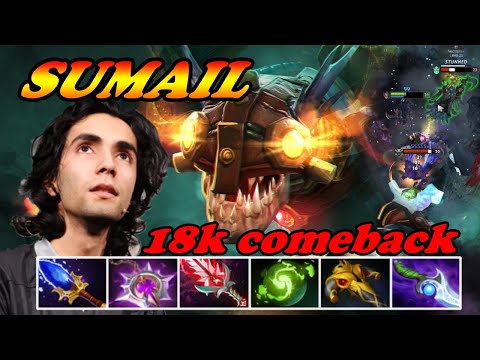 Sumail Slark still excellent - 18k comeback vs Rampage Shadow Fiend | Giveaway | Dota 2 Pro Gameplay