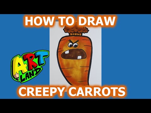 How to Draw CREEPY CARROT!!