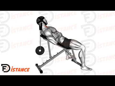 Exercice Flexion du cou sur banc incliné avec harnais