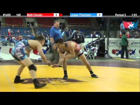 Fargo 2012 145 Round 4: Matt Cimato (Pennsylvania) vs. Logan Thomsen (Iowa)