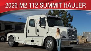 A preview image of the linked video showcasing 2026 Freightliner M2 112 SUMMIT HAULER