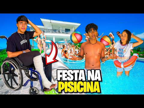 POOL PARTY BUT THE WORST HAPPENED TO ESTEVÃO!🥹 *HE HAS A HURT FOOT