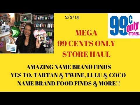 Mega 99 Cents Only Store Haul 2/2/19|All NEW Items Tons of Name Brand Finds for Only 99 Cents WOW ❤️ Video