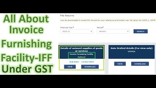 New look of GSTR1/ IFF return filing format || Updated GSTR1/IFF || How to file GST returns||