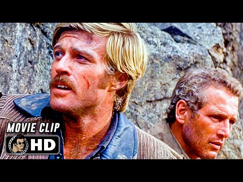 Cliff Jump Scene | BUTCH CASSIDY AND THE SUNDANCE KID (1969) Movie CLIP HD