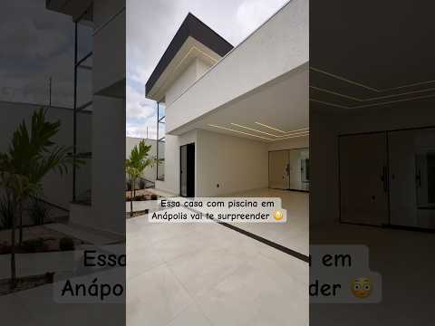 Casa em terreno de 300m com 3 quartos e piscina em Anápolis R$ 950 Mil #anapolis #imoveis