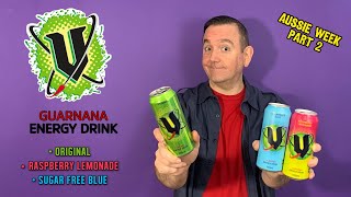 V Energy Drink Product Review; Original V Energy, Raspberry Lemonade and SF Blue; Aussie Week Pt2