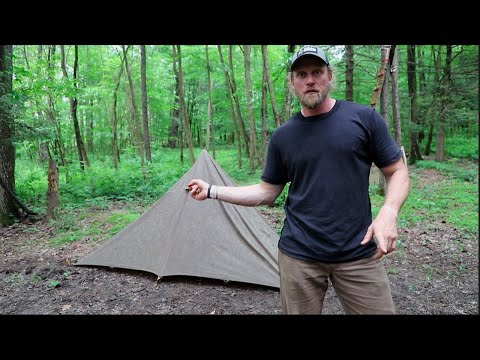 Create a Fully Enclosed Tipi with a Tarp! Survival Shelter, Easy Tarp Tipi
