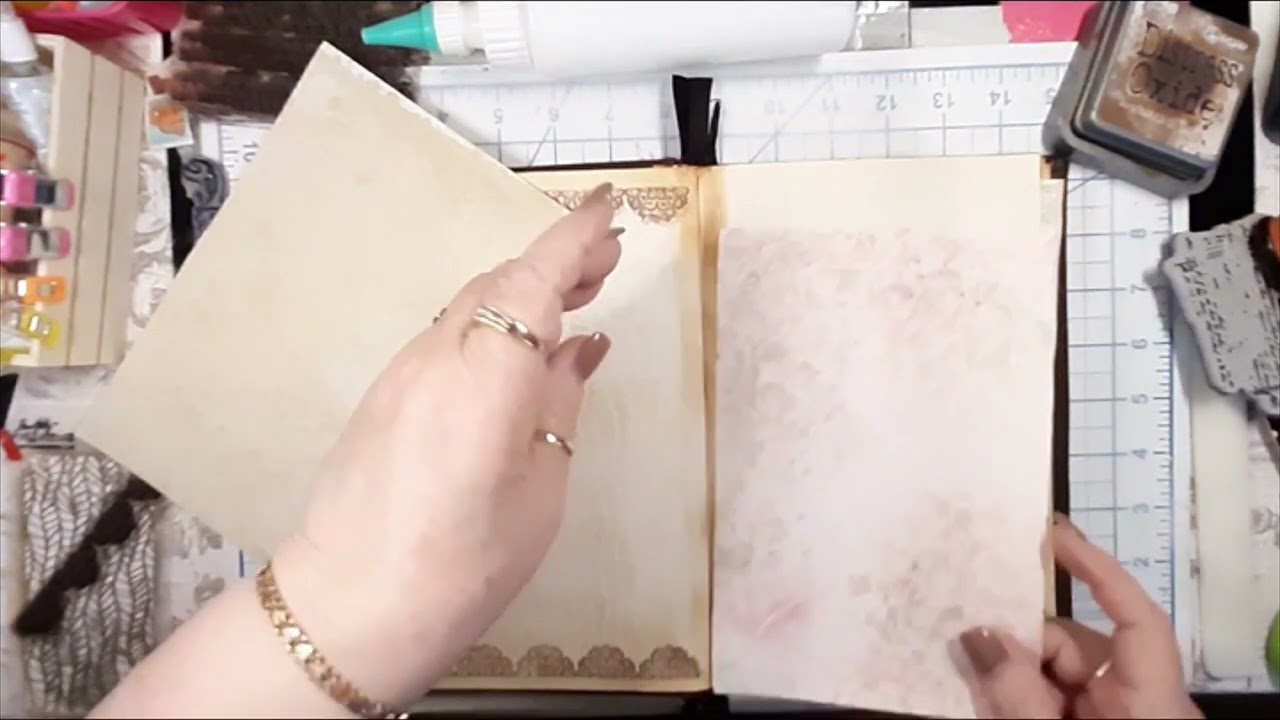 Making an Altered Book Journal Series #6. some ASMR . You can do it! 🥰👍🏼👍🏼😊