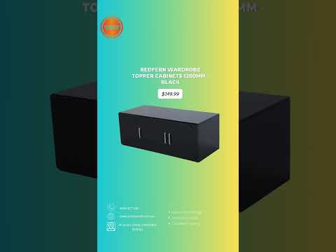 REDFERN WARDROBE TOPPER CABINETS 1200MM- BLACK $149.99